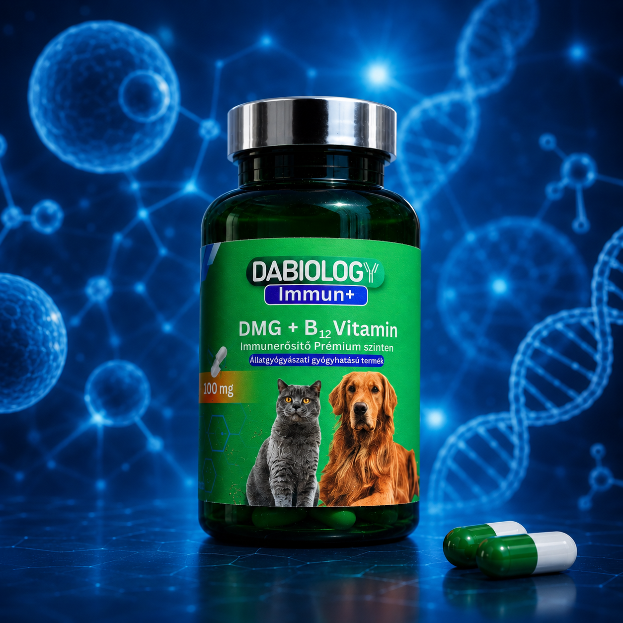 Immun+ DMG + B12 prémium immunerősítő 100 mg